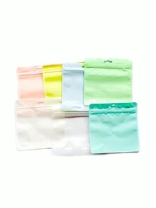 7 chiếc/18 chiếc Túi đựng đồ trong suốt nhiều màu, Túi nhựa trong suốt phẳng màu trắng, xanh dương, xanh lá, hồng, tím, xanh da trời, dùng để đựng quà tặng, đồ trang sức, văn phòng phẩm, bưu thiếp, cáp - Nhiều màu - Xem 8