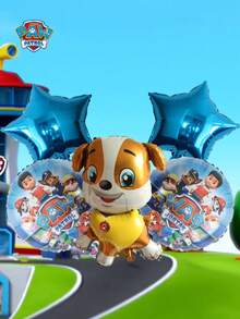 Nickelodeon 5 件  官方授权  系列气球套装 卡通人物碎花圆圈图案星星气球生日派对万圣节圣诞节气球花束装饰品可爱主题场景布置室内装饰宴会用品 - 彩色 - 查看 6