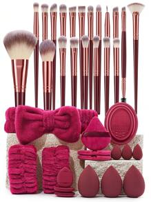 41/36/31/25/12/4件套化妆刷套装，共25支刷子：散粉刷、腮红刷、高光刷、眼影刷、睫毛刷、眼线刷、轮廓刷、各种眼影刷、细节刷；3个化妆海绵；3个散粉三角海绵；3个迷你化妆海绵；1个发带；2个腕带；化妆刷套装；化妆刷套装；化妆刷套装；全套化妆刷；化妆刷套装；全套化妆工具；化妆刷套装；化妆礼盒套装