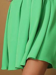 Short Godet Dress - Màu xanh Bạc hà - Xem 5