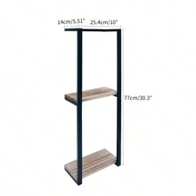 1pc 2-Tier Wall Mounted Towel Rack, Contemporary Metal Wall-Mounted Towel Rack - Multifunctional Bathroom Organizer, Easy Assembly, Space Saving Bathroom Organizer For Home, Bedroom, Towels, Hand Towels, Bath Towels.