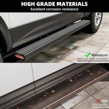 Running Boards [6.5 Inches] Compatible With 2007-2018 Chevy Silverado/GMC Sierra 1500, 2007-2019 2500HD 3500HD Crew Cab(4 Full Size Doors/Gas Engine Only) - Black - View 5