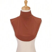 1 bucată ținută de modă musulmană cu guler înalt, cu guler fals detașabil de culoare solidă, accesoriu pentru femei