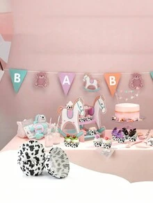 70 件，生日派对主题奶牛设计蛋糕包装纸杯蛋糕，黑白纸托，奶牛设计烘焙纸杯蛋糕纸，黑白印花纸杯蛋糕油纸托，迷你家用烘焙纸杯蛋糕纸托 - 彩色 - 查看 4