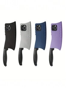 Ốp lưng điện thoại hình dao nhà bếp sáng tạo dễ thương tương thích với iPhone 16/iPhone 16 Plus/iPhone 16 PRO/iPhone 16 PRO MAX/iPhone11/12/13/14/15/15 Plus/15 Pro/15 Pro Max - màu đen - Xem 4