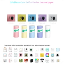 57x25mm Mini Printer Paper Refill Roll Thermal Paper Printable Sticker Paper For Pocket Wireless Printer For Study Notes Work Photos - Multicolor - View 17