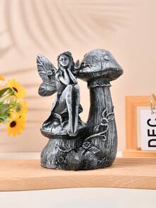 1 件仙女花园雕像，天使雕像户外装饰防水树脂花园雕塑适用于露台庭院草坪门廊艺术装饰装饰品乔迁圣诞生日礼物 - 彩色 - 查看 8