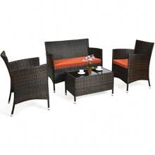 Outdoor Table & Chair Sets - Orange - View 2