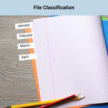 9 Cuộn Nhãn 12mm X 40mm 160/Cuộn Nhãn Dán Nhiệt Phomemo D30 Màu Trắng, Nền Trắng, Chữ Đen, Tương Thích Với Máy In Nhãn Phomemo D30, Thích Hợp Cho Gia Đình, Văn Phòng, Trường Học - Bộ 9 Cuộn Đen Trắng - Xem 8