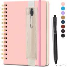 Sổ tay xoắn ốc - 5,7"X 8,27", 160 trang có dòng kẻ - Nhật ký du lịch A5 dành cho học sinh nữ, Hộp đựng bút & bút, Bìa cứng, Dùng để viết, Quà tặng - Một cỡ - Xem 14