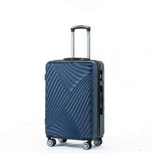 三件套硬壳软边行李箱，带旋转轮，360 度旋转四轮行李箱，重量轻，适合旅行行李箱和手提箱。3 件套行李箱套装 20/24/28 英寸旅行配件旅行装备机场旅行用品衣服行李袋圣诞礼物创意女士女孩圣诞礼物送给妈妈生日礼物妈妈朋友健身包运动包训练包度假假期 - 藍色 - 查看 7