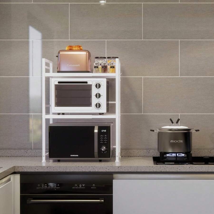 Oven Rack, Expandable Microwave Stand Countertop Kitchen Utensils