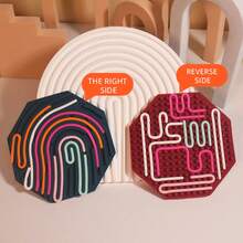 1 个感官板，1 个硅胶坐立不安玩具，用于镇静、缓解压力、多动症、焦虑，袋子包含 11 条绳子，适合作为派对礼物、圣诞节/感恩节礼物 - 彩色 - 查看 4