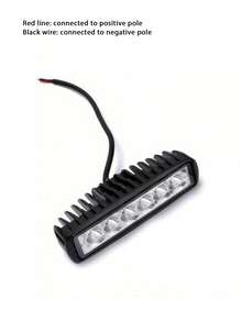 1pc LED Car Work Light, 6 LED Spotlight, 18W White Light Illumination, Car Driving Auxiliary Lighting, High Brightness Lamp - Work Light - View 11