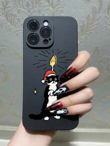 1 个有趣的蜡烛猫防摔防滑黑色手机壳/保护套，适用于 iPhone、Honor、Redmi、Galaxy、 - 黑色 - 查看 5