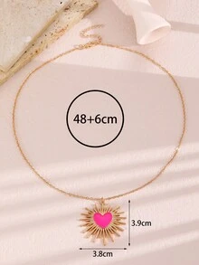 1 件新款时尚多彩大号荆棘爱心吊坠项链适合女性日常佩戴、休闲百搭粗款珠宝 - 34030098 - 查看 11