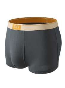 5pcs Men's Comfortable Breathable Solid Color Boxer Briefs, Men's Underwear