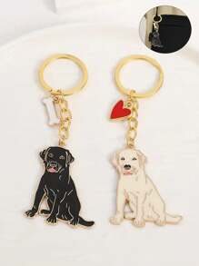 Cute And Charming Labrador Pendant, Puppy, Bone And Heart Pendant, Bag Pendant For Couples And Pet Enthusiasts, Keychain Accessories, Valentine's Day Gift, New Year's Gift, Graduation Gift, Best Friend Gift, Friend Anniversary Gift - Multicolor - View 1