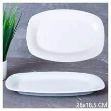 Kit 6 Units Rectangular Melamine Tray 28x18.5cm - 白色 - 查看 2