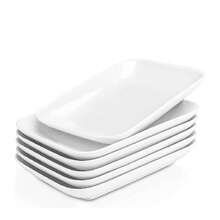 Kit 6 Units Rectangular Melamine Tray 28x18.5cm - 白色 - 查看 1