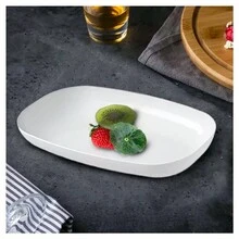 Kit 6 Units Rectangular Melamine Tray 28x18.5cm - 白色 - 查看 4
