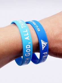 5pcs/10pcs/20pcs Set Assorted Color Bible Verse & Inspirational Phrase Silicone Bracelets, Suitable For Daily Wear And Gift-Giving