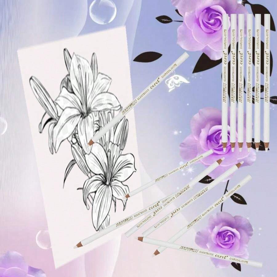 1pc High Light White Carbon Pen, White Pencil, Art Student Painting