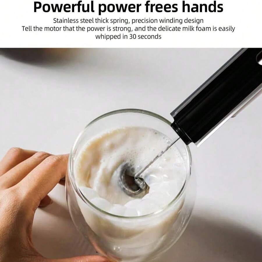Milk Frother Rechargeable Handheld Foam Maker For Coffee 3 Levels