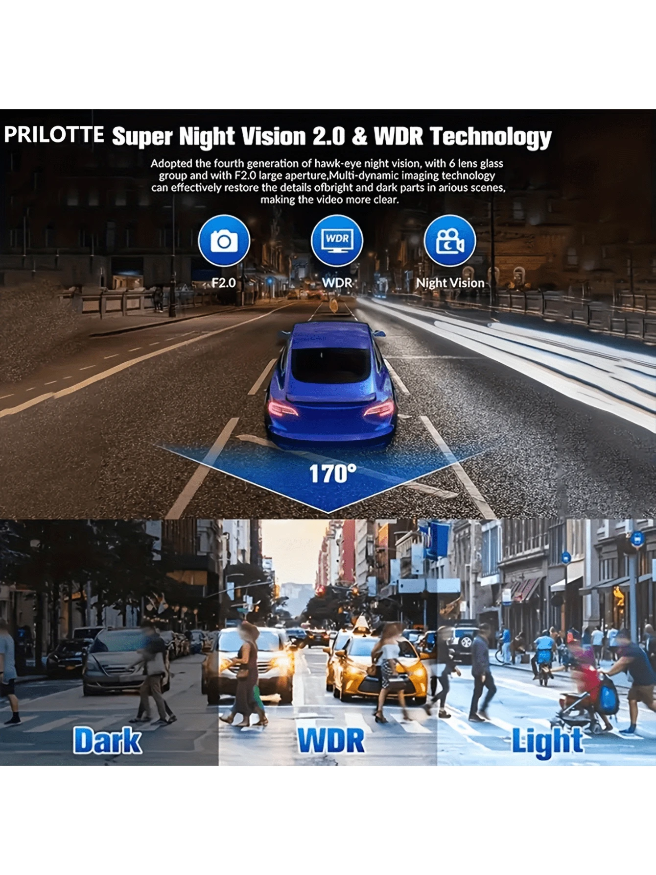 Car Dash Cam, Full UHD Car Camera Front And Rear With Free 32GB SD Card