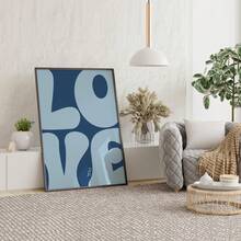 1/3 件爱情海报帆布画时尚复古爱你印刷美学印刷优雅墙壁艺术床头时尚家居装饰无框 - 彩色 - 查看 5