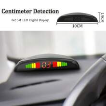 Car LED Parking Sensor Kit 4 Sensors 22mm Backlight Display Reverse Backup Radar Monitor System 12V 8 Colors - one-size - View 2