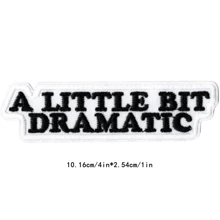 A Little Bit Dramatic Patch Embroidered Rider Applique Iron-On Sewing Badge Personalized DIY Clothing Material Embroidery Sewing Decal Patch Clothing Decoration Flower Badge Shoe Hat Bag Accessory Trash Embroidery Patch Summer, School - White - View 3