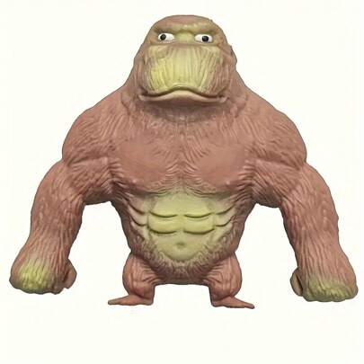 قطعة واحدة لعبة حيوان جورليا المرن الناعم, تمثال حيواني من اللاتكس المطاطي المطاطي لجميع الأعمار, مثالي للكريسماس والألعاب المسلية المخفضة للضغط