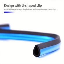 10 件/套汽车出风口装饰条 中网夹条 U 型镀铬装饰条 空调镀铬彩色内饰装饰条 - 均碼 - 查看 6