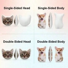 定制双面宠物枕头 - 现代风格天鹅绒抱枕，带拉链，可手洗，非常适合家居装饰和宠物纪念礼物圣诞礼物 - 彩色 - 查看 3