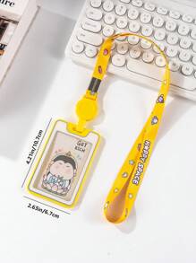 Dual-Sed Transparent Expandable Retractable With Zipper Case Suitable For Work Card Bank Card Bus Card Employee Name Badge Christmas Gift Thanksgiving Card Holder Wallet Business Card Holder Credit Card Holder Teacher Lanyard With Id Holder Card Holder Women For Women For Men Card Wallet - White - View 4