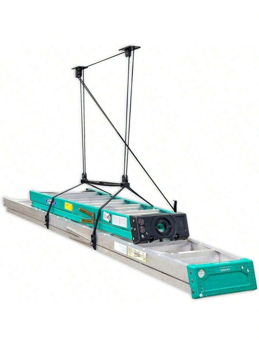 Pulley System, Garage Mount Hoist, Heavy Duty Hanging Organizer Holds