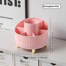 1 件 360° 旋转桌面收纳盒、笔筒、化妆品收纳盒、桌面储物架、浴室储物盒、办公用品架、分类收纳盒。文具收纳工具、圣诞节/万圣节礼物 - 彩色 - 查看 13