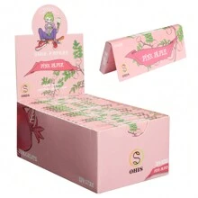 OHIS 12 件/24 件/盒，78 毫米卷烟纸，粉色，燃烧缓慢，吸烟配件，易于使用，节日礼物，吸烟爱好者的礼物 - 彩色 - 查看 12