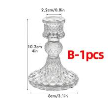 玻璃烛台，欧美风格水晶复古烛台，晚餐装饰，婚礼道具，浪漫餐桌装饰