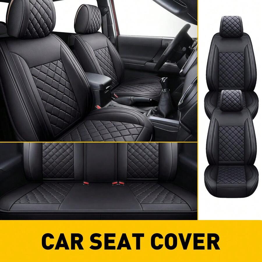 Car Seat Cover Faux Leather Full Set For TOYOTA CREW CAB 4DOOR
