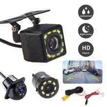 倒车摄像头 后视汽车夜视 8 LED 汽车倒车自动停车监视器 CCD 防水高清视频