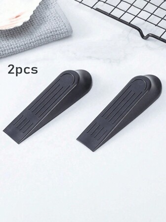 5/2pcs Plastic Door Stopper Jammer, Wind-Proof Doorstop, Safety Anti-Collision Door Blocker, Tool For Door Fixing, No Drilling Required