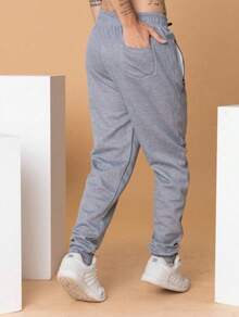 带前口袋和拉链的运动裤 - 灰色 - 查看 3