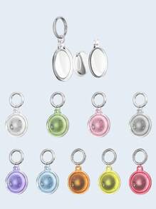 1pc Waterproof Protection Case Keychain Compatible With Apple AirTag Locator Tracker, Full Protective TPU Cover