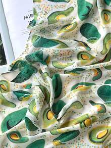 1 chiếc khăn choàng họa tiết hoa nhiều màu có thể đảo ngược, đáng yêu và đa năng, phong cách mới dành cho nữ vào mùa thu/đông, cosplay, du lịch - màu xanh lá - Xem 4