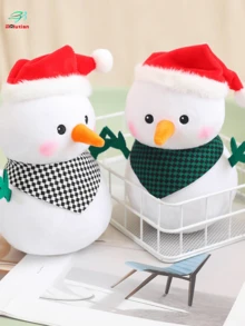 Molutian 18cm/7.08inch Ông già Noel Người tuyết Đồ chơi nhồi bông mềm mại Bộ đồ chơi nhồi bông Giáng sinh ấm áp Người tuyết Đồ chơi nhồi bông hoàn hảo để trang trí ngày lễ và làm quà tặng Polyester mềm mại - Nhiều màu - Xem 9