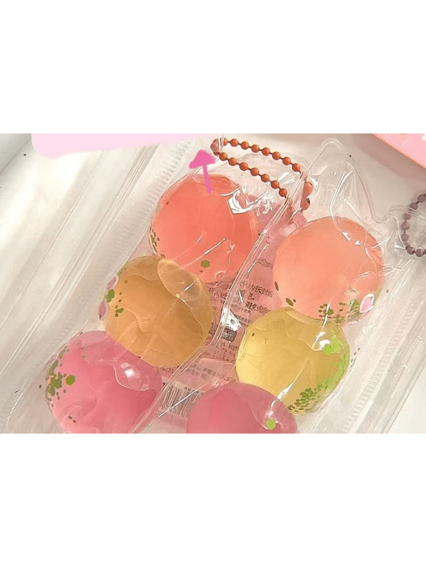 Creative Stress Relief Toys, Fluffy Peach Bubble Squeezy Toys, Anti-Stress Sensory Fidget Gift