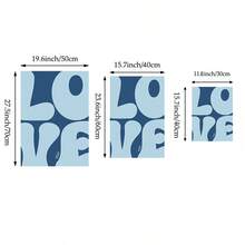 1/3 件爱情海报帆布画时尚复古爱你印刷美学印刷优雅墙壁艺术床头时尚家居装饰无框 - 彩色 - 查看 7