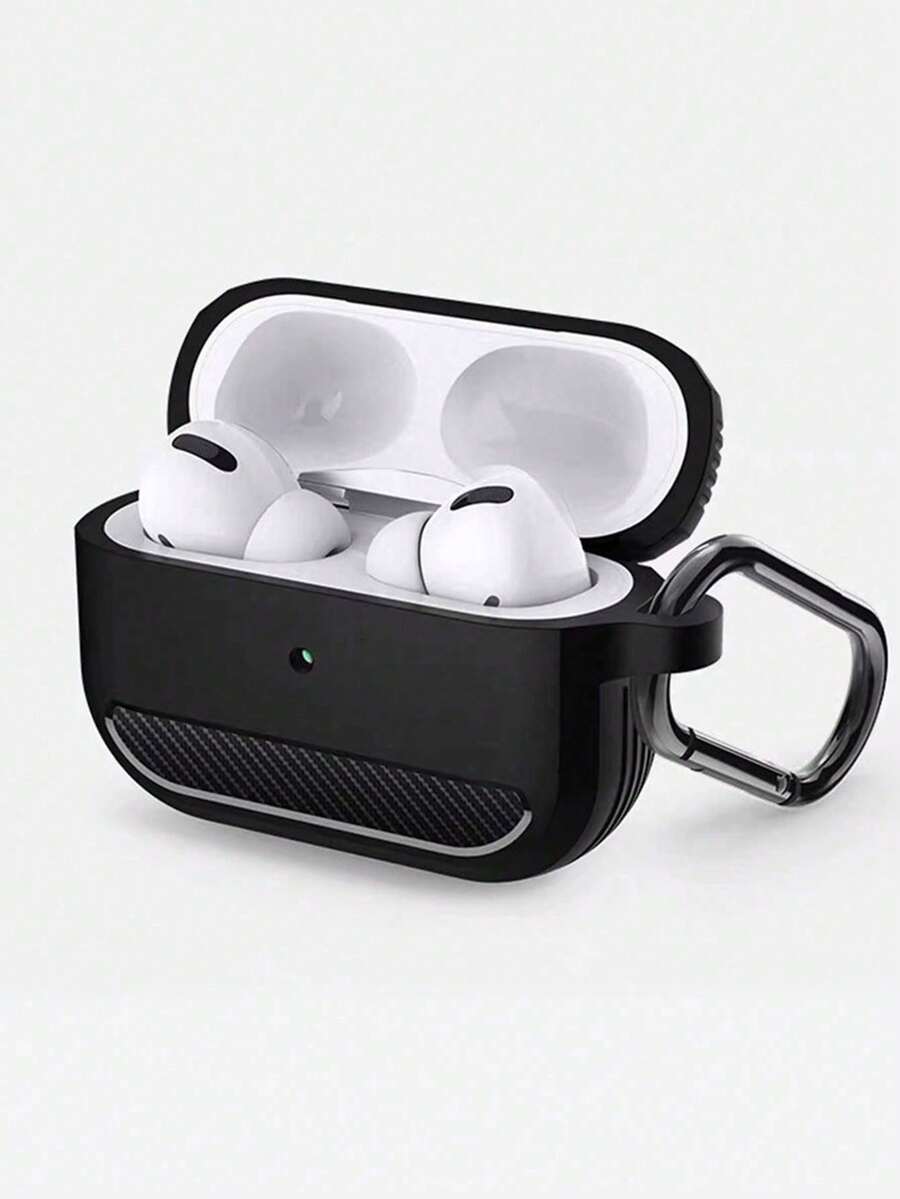 硅胶磨砂软壳，适用于 Apple 第三代无线蓝牙耳机 - 黑色 - 查看 1